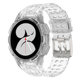 Strap-it Bracelet silicone intégral Samsung Galaxy Watch 4 44mm (transparent)