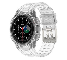 Strap-it Bracelet silicone intégral Samsung Galaxy Watch 4 Classic 46mm (transparent)