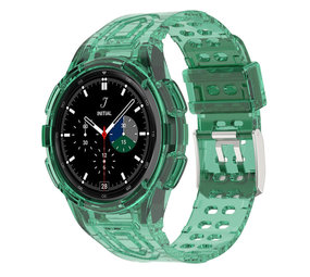 Strap-it Bracelet silicone intégral Samsung Galaxy Watch 4 Classic 46mm (vert transparent)