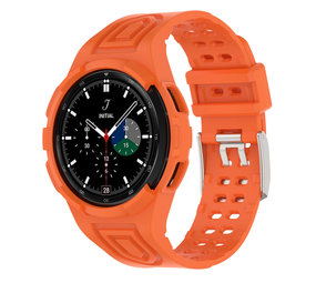 Strap-it Bracelet silicone intégral Samsung Galaxy Watch 4 Classic 46mm (orange)