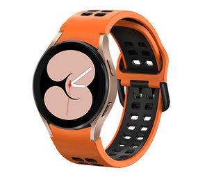 Strap-it Bracelet sport carré Samsung Galaxy Watch 4 40mm (orange/noir)