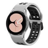 Strap-it Bracelet sport carré Samsung Galaxy Watch 4 40mm (blanc/noir) Strap-it Bracelet sport carré Samsung Galaxy Watch 4 40mm (blanc/noir)