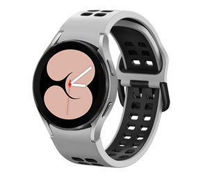 Strap-it Bracelet sport carré Samsung Galaxy Watch 4 40mm (blanc/noir) Strap-it Bracelet sport carré Samsung Galaxy Watch 4 40mm (blanc/noir)