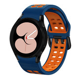 Strap-it Bracelet sport carré Samsung Galaxy Watch 4 40mm (bleu/orange) Strap-it Bracelet sport carré Samsung Galaxy Watch 4 40mm (bleu/orange)