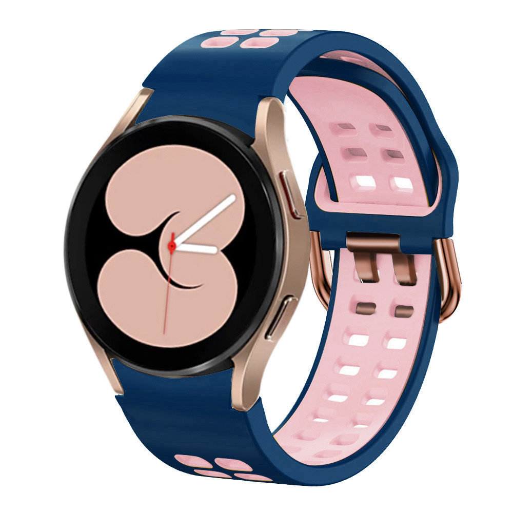 Strap-it Strap-it Bracelet sport carré Samsung Galaxy Watch 4 40mm (bleu/rose)