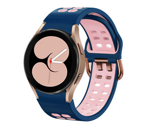 Strap-it Bracelet sport carré Samsung Galaxy Watch 4 40mm (bleu/rose)