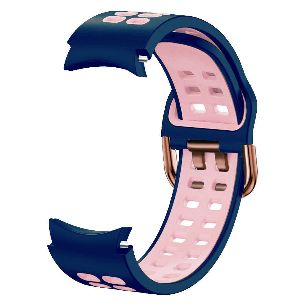 Strap-it Strap-it Bracelet sport carré Samsung Galaxy Watch 4 40mm (bleu/rose)