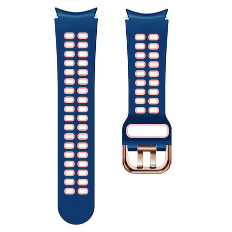 Strap-it Strap-it Bracelet sport carré Samsung Galaxy Watch 4 40mm (bleu/rose)