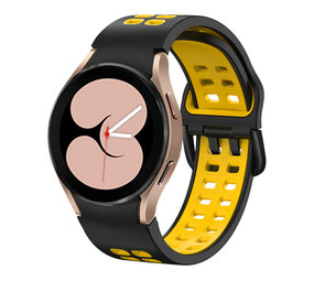 Strap-it Bracelet sport carré Samsung Galaxy Watch 4 40mm (noir/jaune) Strap-it Bracelet sport carré Samsung Galaxy Watch 4 40mm (noir/jaune)