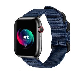 Strap-it Bracelet à boucle en nylon Apple Watch (bleu)