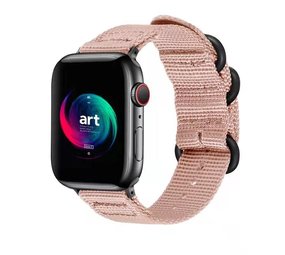 Strap-it Bracelet à boucle en nylon Apple Watch (rose)