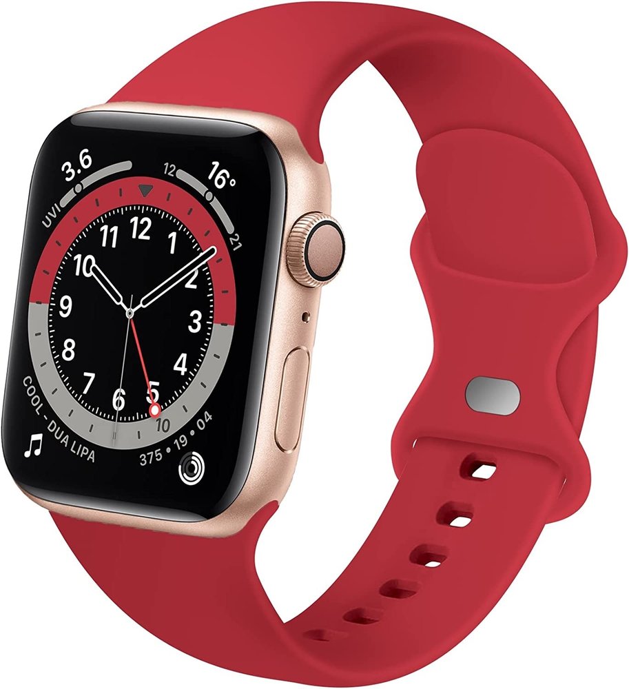 Strap-it Strap-it Bracelet Apple Watch silicone  (rouge)