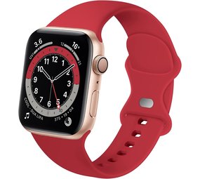Strap-it Bracelet Apple Watch silicone  (rouge)