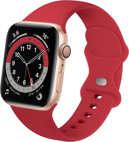 Strap-it Strap-it Bracelet Apple Watch silicone  (rouge)