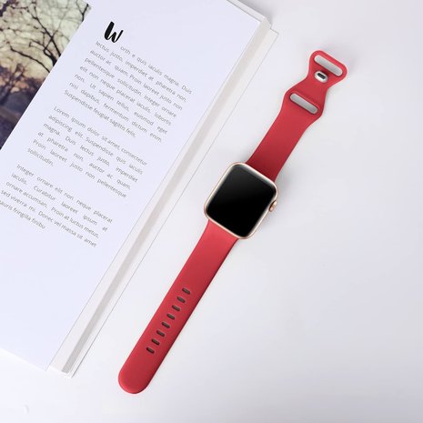 Strap-it Strap-it Bracelet Apple Watch silicone  (rouge)