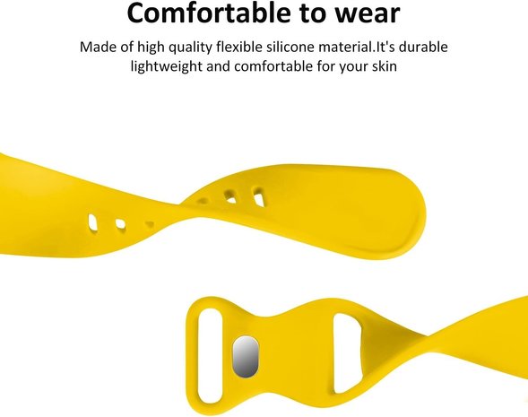 Strap-it Strap-it Bracelet Apple Watch silicone  (jaune)