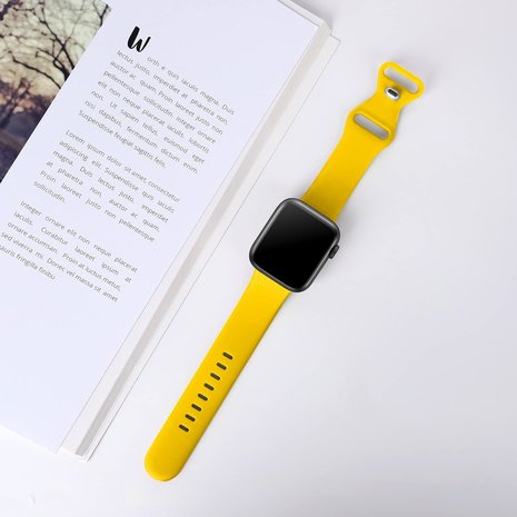 Strap-it Strap-it Bracelet Apple Watch silicone  (jaune)