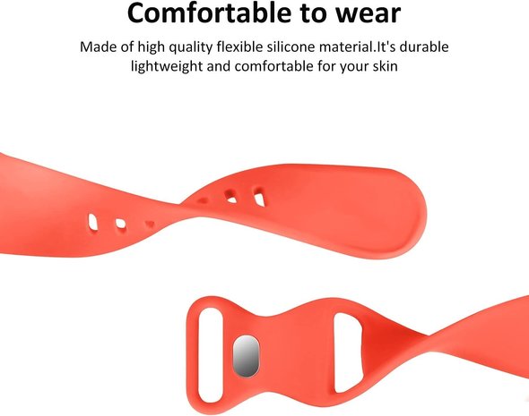 Strap-it Strap-it Bracelet Apple Watch silicone  (corail)