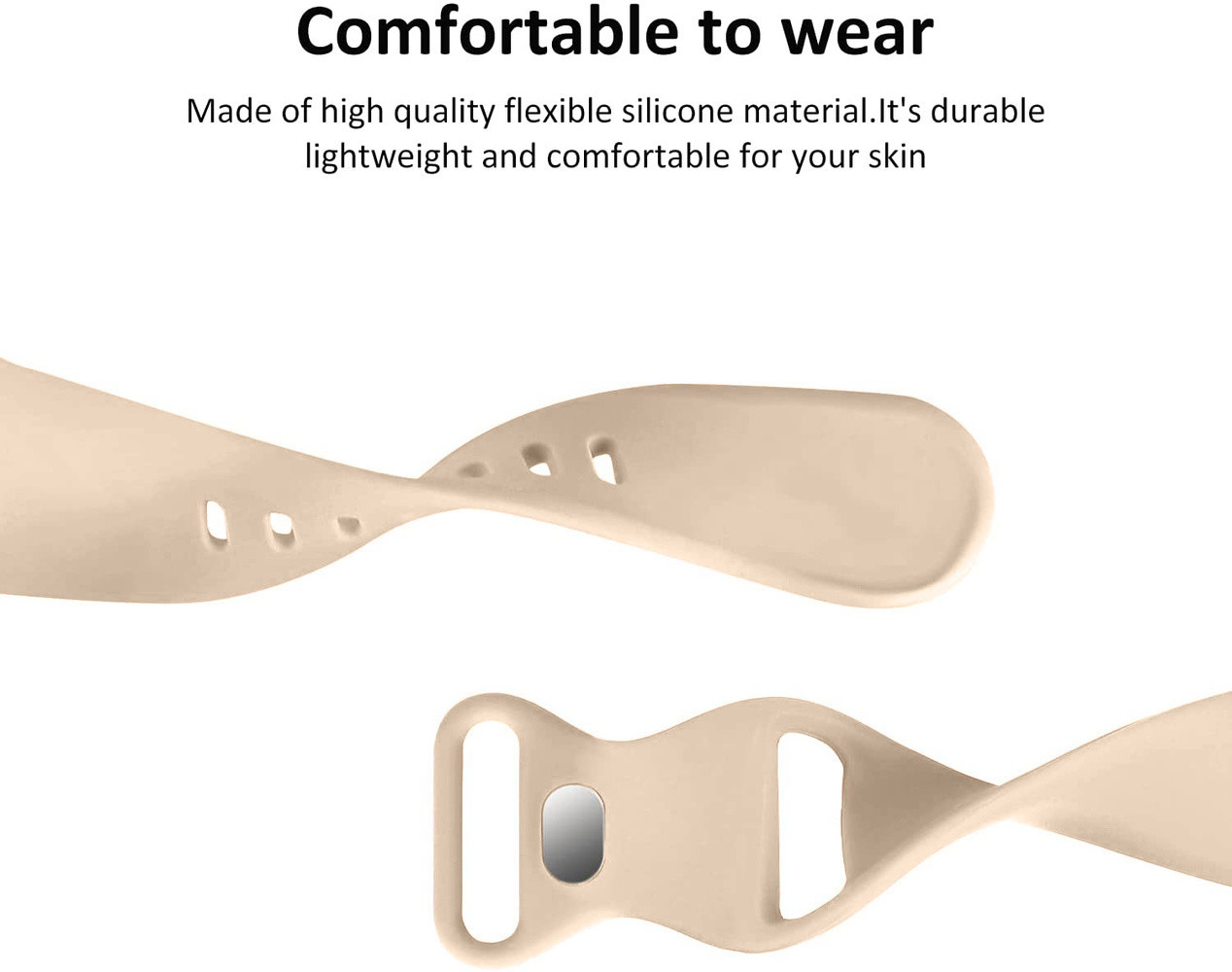 Strap-it Strap-it Bracelet Apple Watch silicone (rose sable)