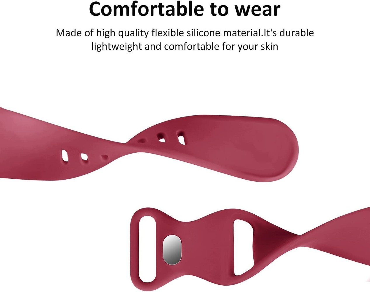 Strap-it Strap-it Bracelet Apple Watch silicone (bordeaux)