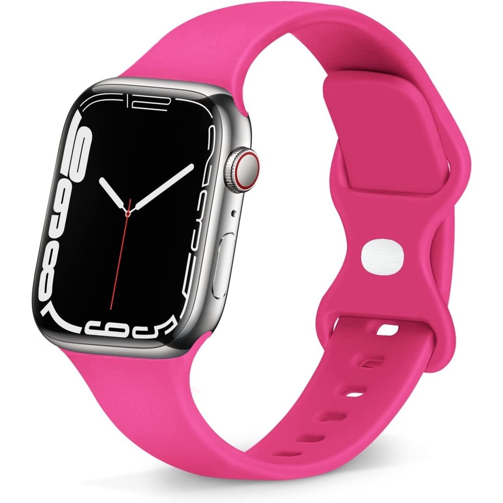Bracelet Apple Watch silicone (rose vif) Braceletsmartwatch.fr