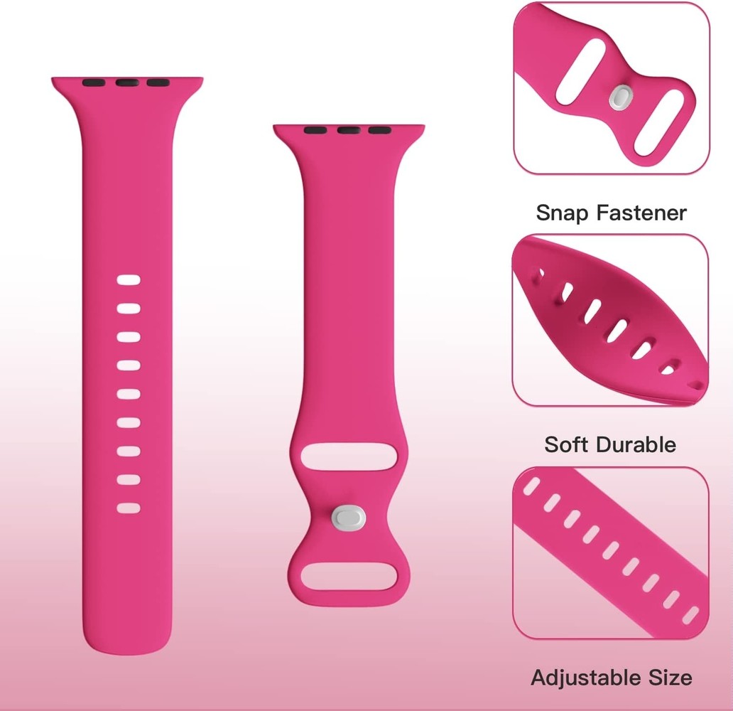 Strap-it Strap-it Bracelet Apple Watch silicone (rose vif)