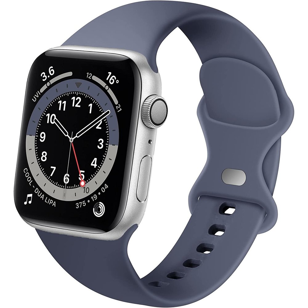 Bracelet Apple Watch silicone (grisbleu) Braceletsmartwatch.fr