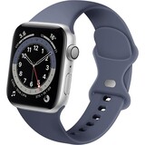 Strap-it Bracelet Apple Watch silicone (gris-bleu)