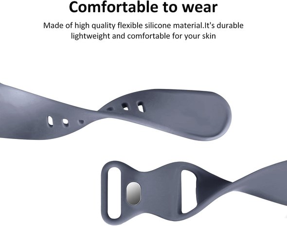 Strap-it Strap-it Bracelet Apple Watch silicone (gris-bleu)