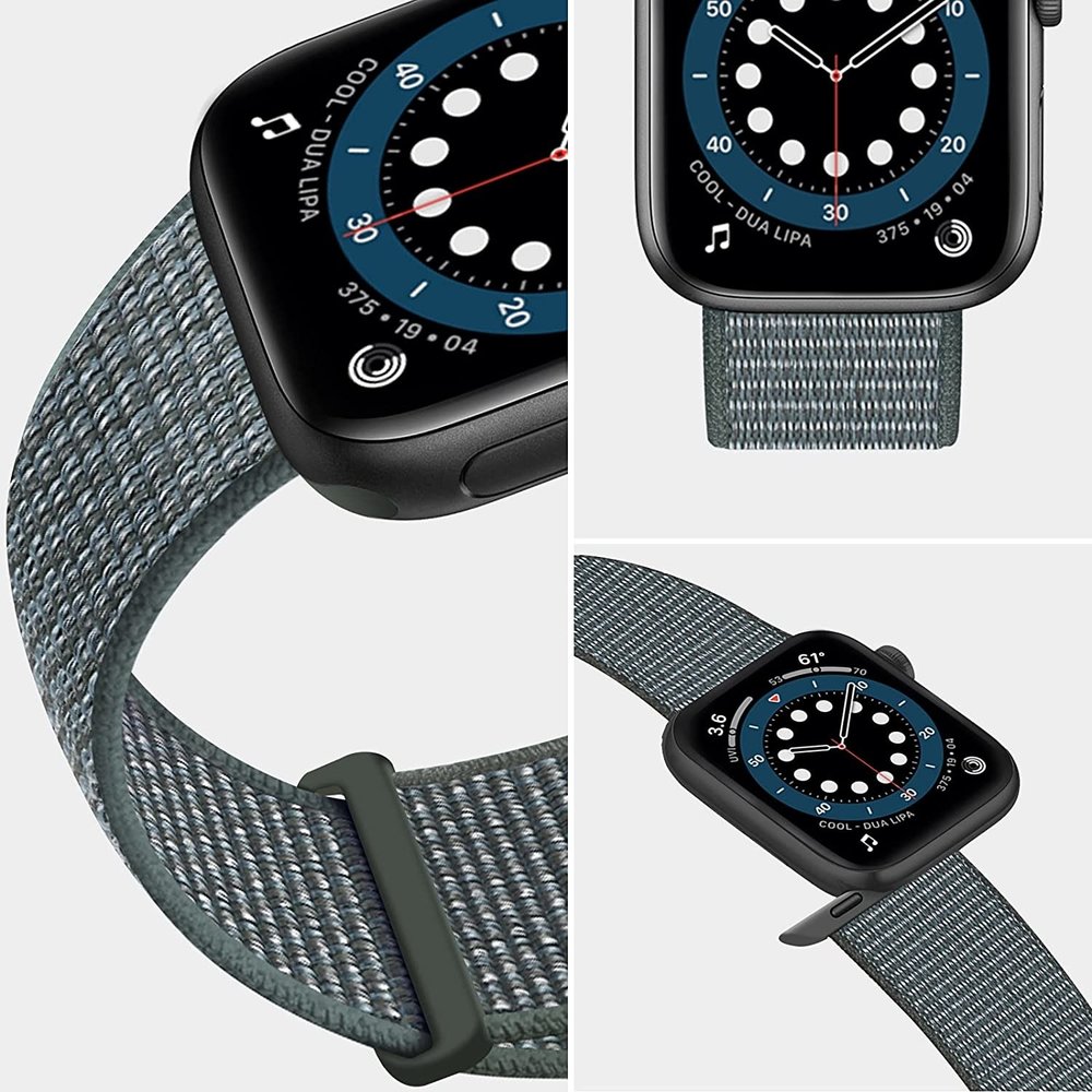 Strap-it Strap-it Bracelet Apple Watch nylon (gris-vert)