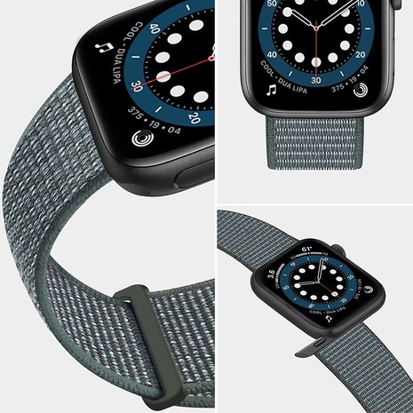 Strap-it Strap-it Bracelet Apple Watch nylon (gris-vert)