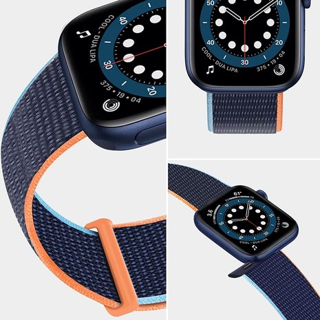 Strap-it Strap-it Bracelet Apple Watch nylon (bleu foncé) Strap-it Strap-it Bracelet Apple Watch nylon (bleu foncé)