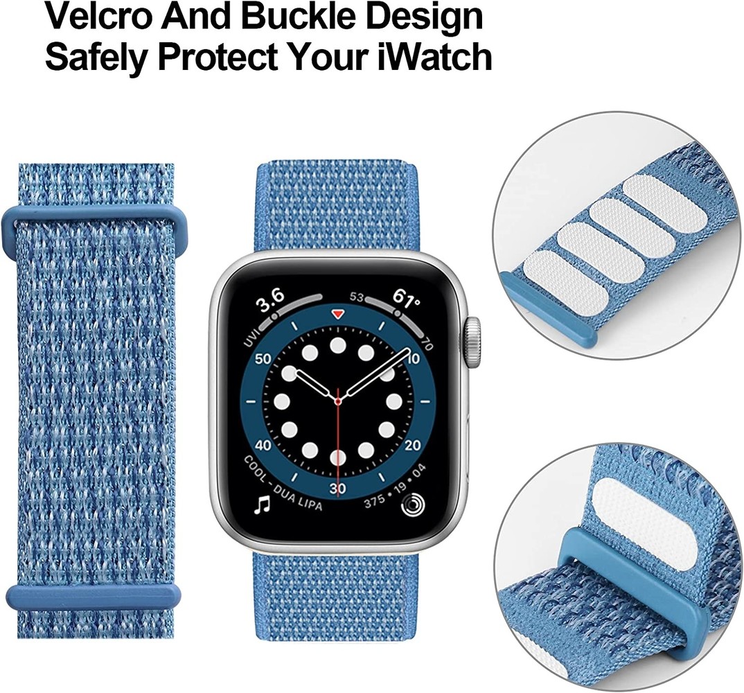Strap-it Strap-it Bracelet Apple Watch nylon (bleu)