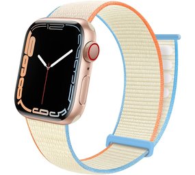 Strap-it Bracelet Apple Watch nylon (blanc lait)
