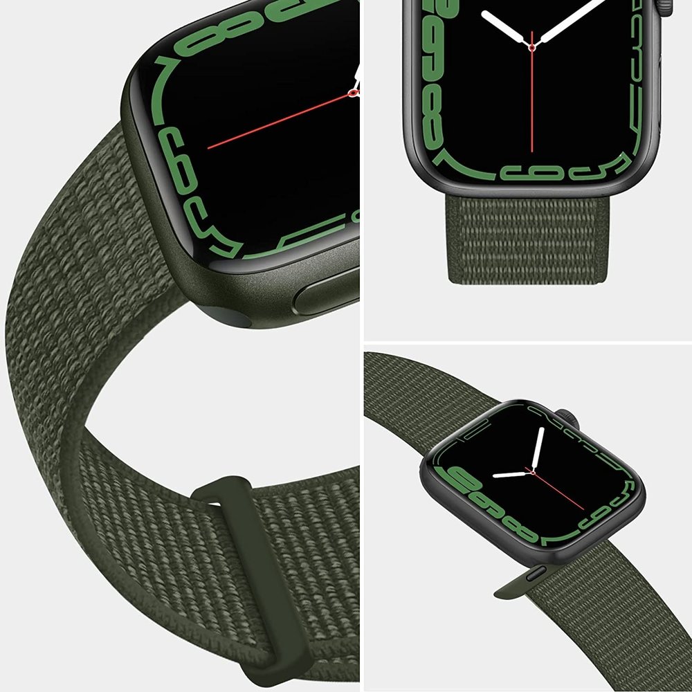 Strap-it Strap-it Bracelet Apple Watch nylon (vert armée)
