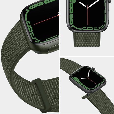 Strap-it Strap-it Bracelet Apple Watch nylon (vert armée)
