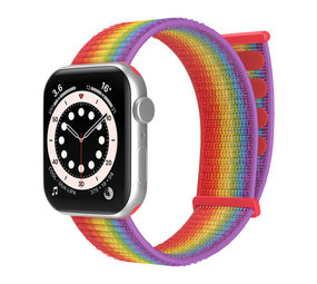 Strap-it Bracelet Apple Watch nylon (arc-en-ciel)