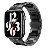 Strap-it Bracelet acier Iron Apple Watch (noir)