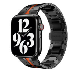 Strap-it Bracelet acier Iron Apple Watch (noir/rouge)