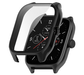 Strap-it Amazfit GTS 4 Coque PC avec verre (noir)