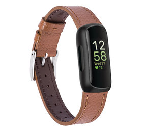 Strap-it Bracelet cuir Fitbit Inspire 3 (marron)