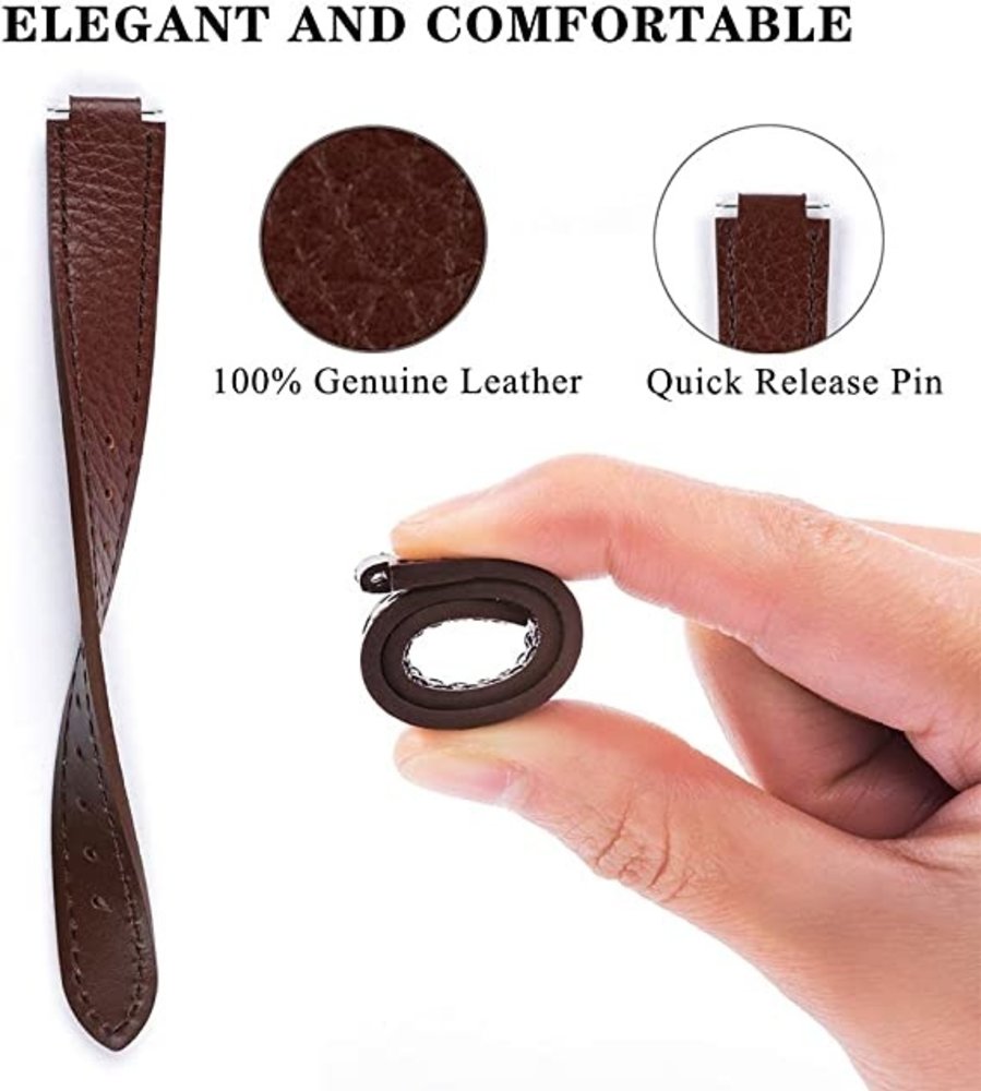 Strap-it Strap-it Bracelet cuir Fitbit Inspire 3 (marron foncé)