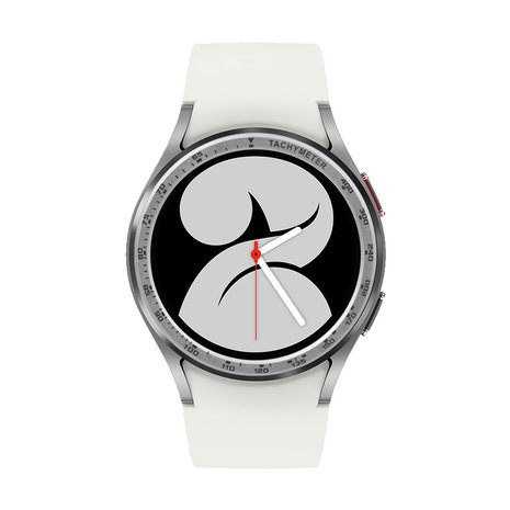 Strap-it Strap-it Samsung Galaxy Watch 4 44mm lunette vitesse (argent) Strap-it Strap-it Samsung Galaxy Watch 4 44mm lunette vitesse (argent)