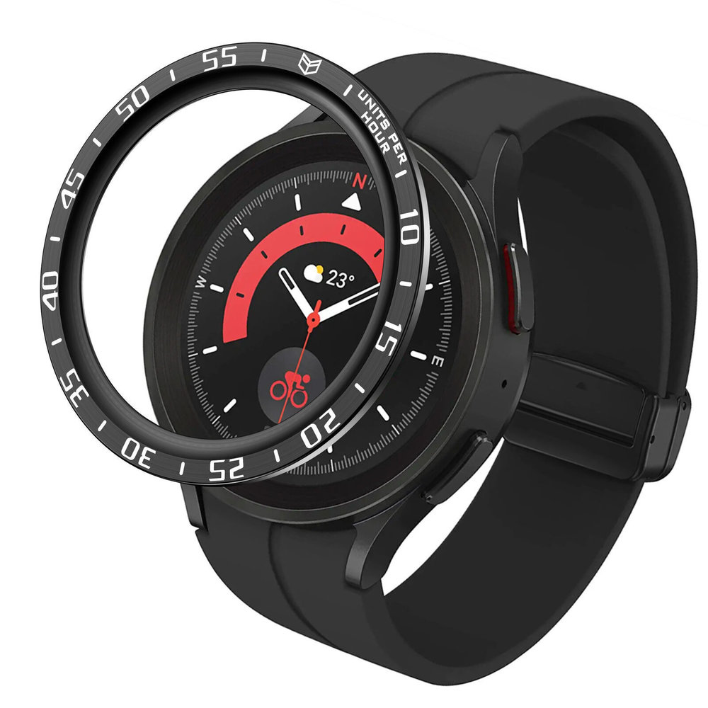 Strap-it Strap-it Samsung Galaxy Watch 5 Pro lunette temps (noir)