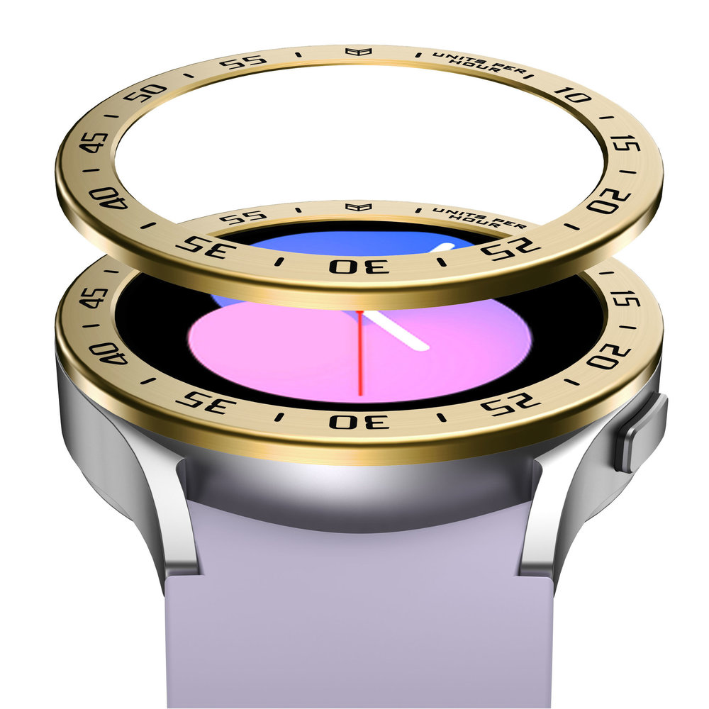 Strap-it Strap-it Samsung Galaxy Watch 5 40mm lunette temps (or rétro)