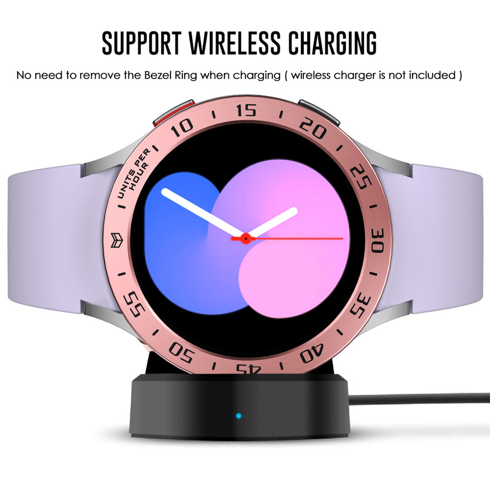 Strap-it Strap-it Samsung Galaxy Watch 5 40mm lunette temps (rose)