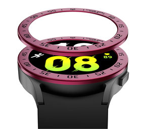 Strap-it Samsung Galaxy Watch 5 44mm lunette temps (bordeaux)