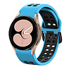 Strap-it Strap-it Bracelet sport carré Samsung Galaxy Watch 4 44mm (bleu clair/noir) Strap-it Strap-it Bracelet sport carré Samsung Galaxy Watch 4 44mm (bleu clair/noir)