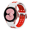 Strap-it Strap-it Bracelet sport carré Samsung Galaxy Watch 4 44mm (blanc/rouge) Strap-it Strap-it Bracelet sport carré Samsung Galaxy Watch 4 44mm (blanc/rouge)