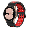 Strap-it Strap-it Bracelet sport carré Samsung Galaxy Watch 4 44mm (noir/rouge)